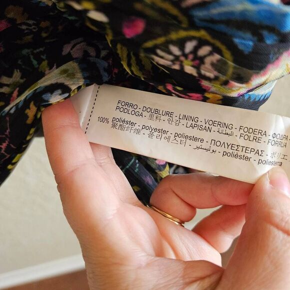 NWOT Zara Ruched Flower Halter Mini Dress - Picture 6 of 9